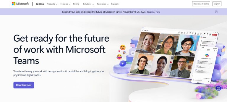 Microsoft Teams-一体化的团队协作平台,将视频会议、即时通讯、文件共享和Office文档编辑无缝整合